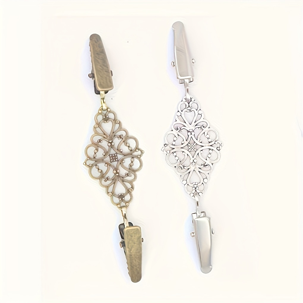 Vintage Hollow Flower Shawl Clip Brooch, Ideal Gift